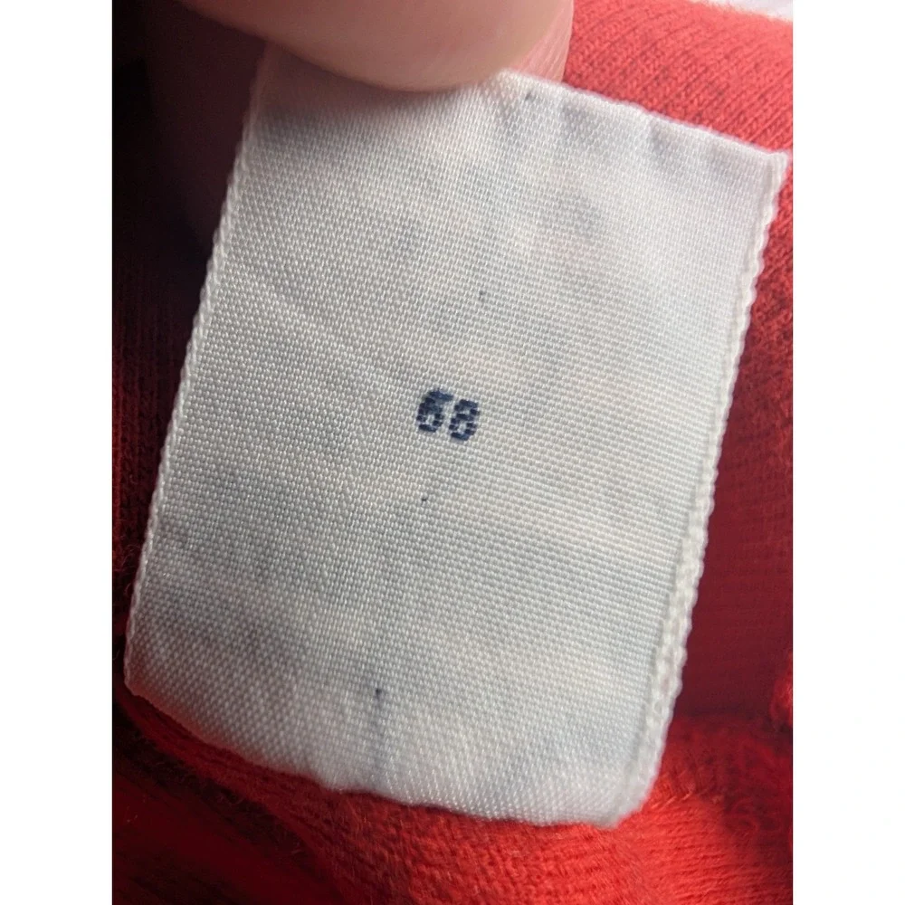 VTG Polo‎ Ralph Lauren  1/4 Zip Sweater Men's L Orange Cotton Knit Pullover